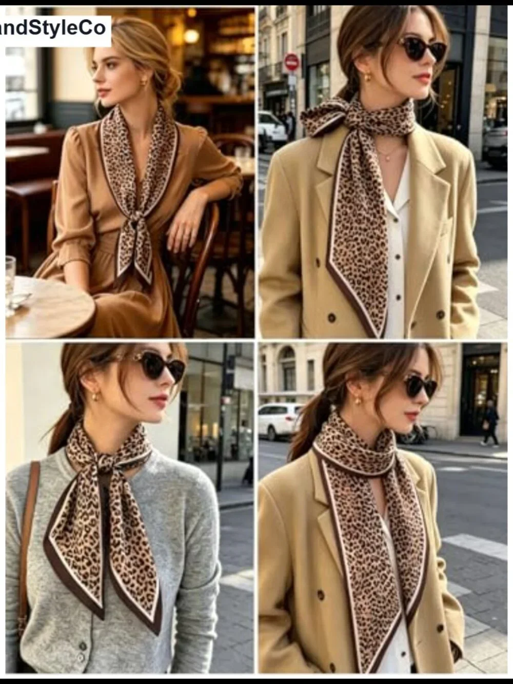 Silky Satin Long Skinny Scarf for Women - Versatile Neck, Hair, Head or Purse